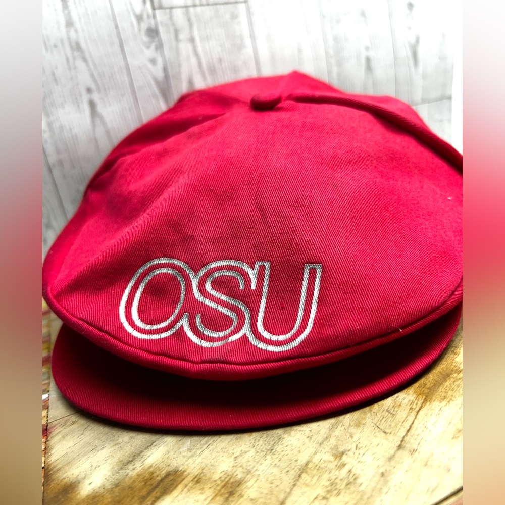 Vintage Ohio State University Flat Cap Hat Cabbie Newsboy Rare.